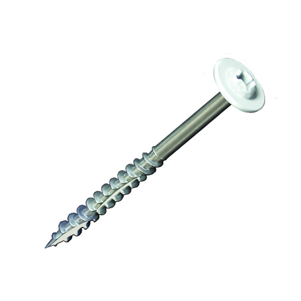 Csh Wood Screw, #10, 2-1/2 in, Zinc Plated Stainless Steel Washer Head 1500 PK 0.RWCC10212W27